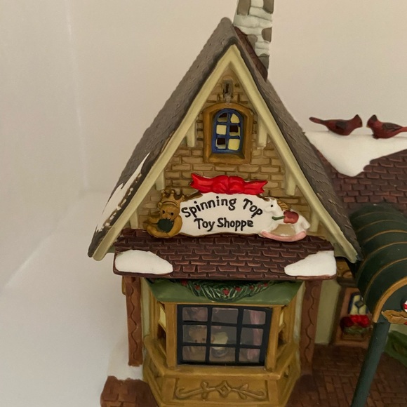 Santa's Workbench Spinning Top Toy Shoppe Victorian Series Christmas Village - Picture 2 of 9